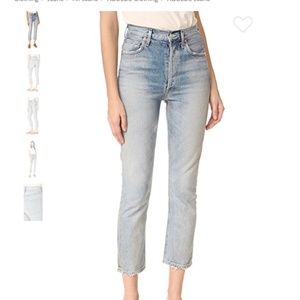 Agolde Riley High Rise Straight Jeans
